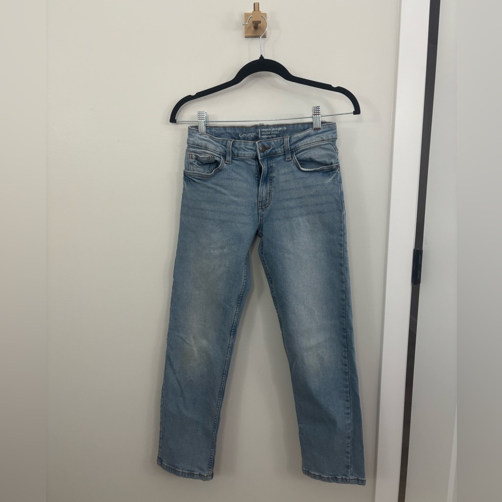 George Boys’ Denim Straight Jeans - Light Blue - Picture 1 of 3